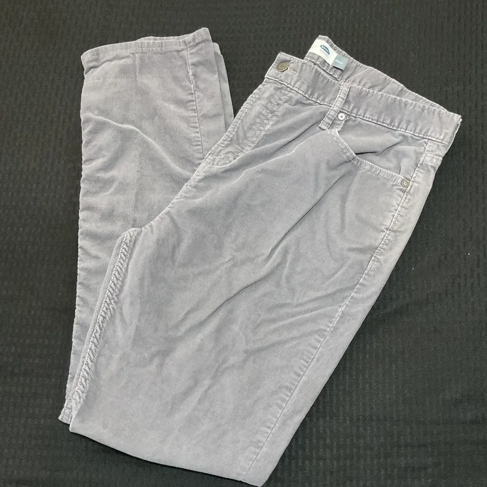 Old Navy Pants Mens‎ 38x32 Gray Slim Corduroy Straight Stretch Casual Chino